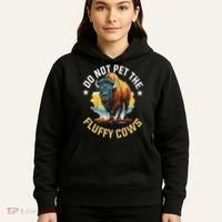 Funny Buffalo Bison Do Not Pet The Fluffy Cows Hoodie thumb 5