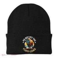 Funny Buffalo Bison Do Not Pet The Fluffy Cows Beanie thumb 0