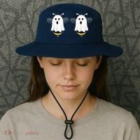 Funny Boo Bees Couples Halloween Costume Bucket Hat thumb 3