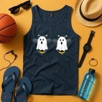 Funny Boo Bees Couples Halloween Costume Tank Top thumb 4