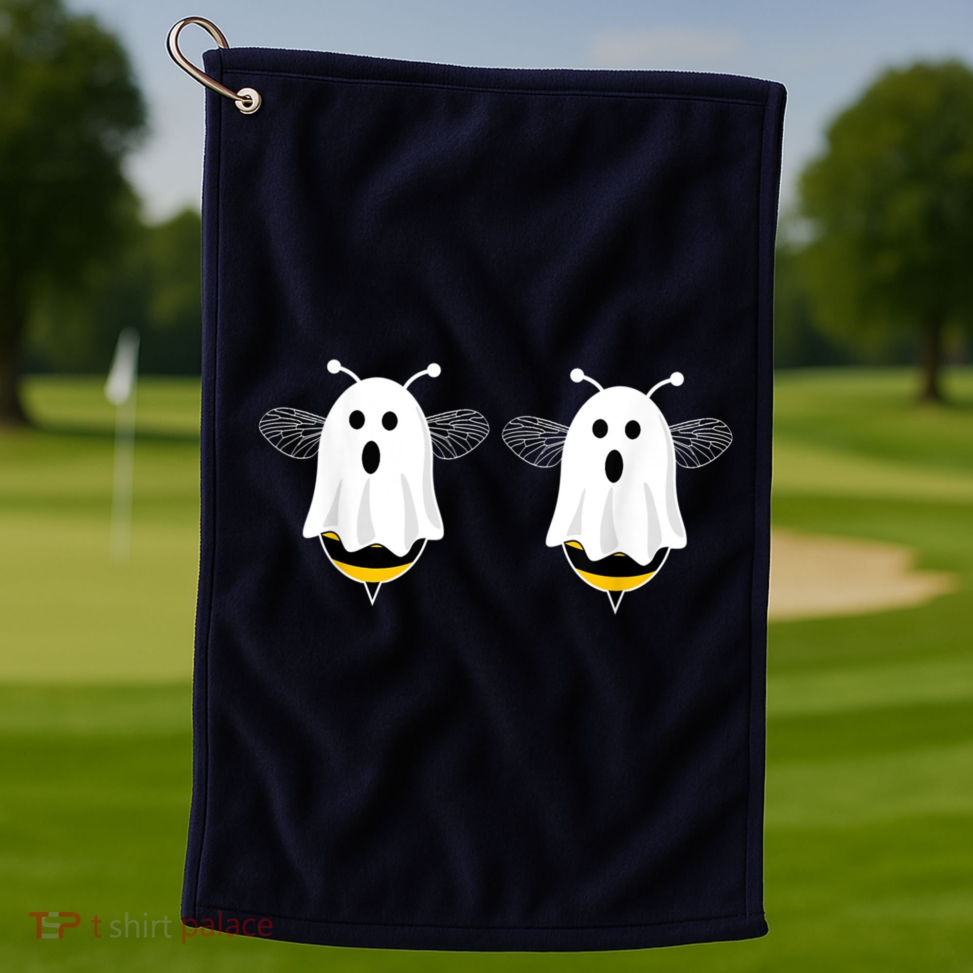 Funny Boo Bees Couples Halloween Costume Golf Towel