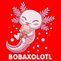 Funny Bobaxolotl Boba Tea Bubble Milk Kawaii Axolotl Anime  Santa Hat thumb 1