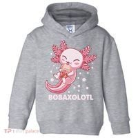 Funny Bobaxolotl Boba Tea Bubble Milk Kawaii Axolotl Anime  Toddler Hoodie thumb 0