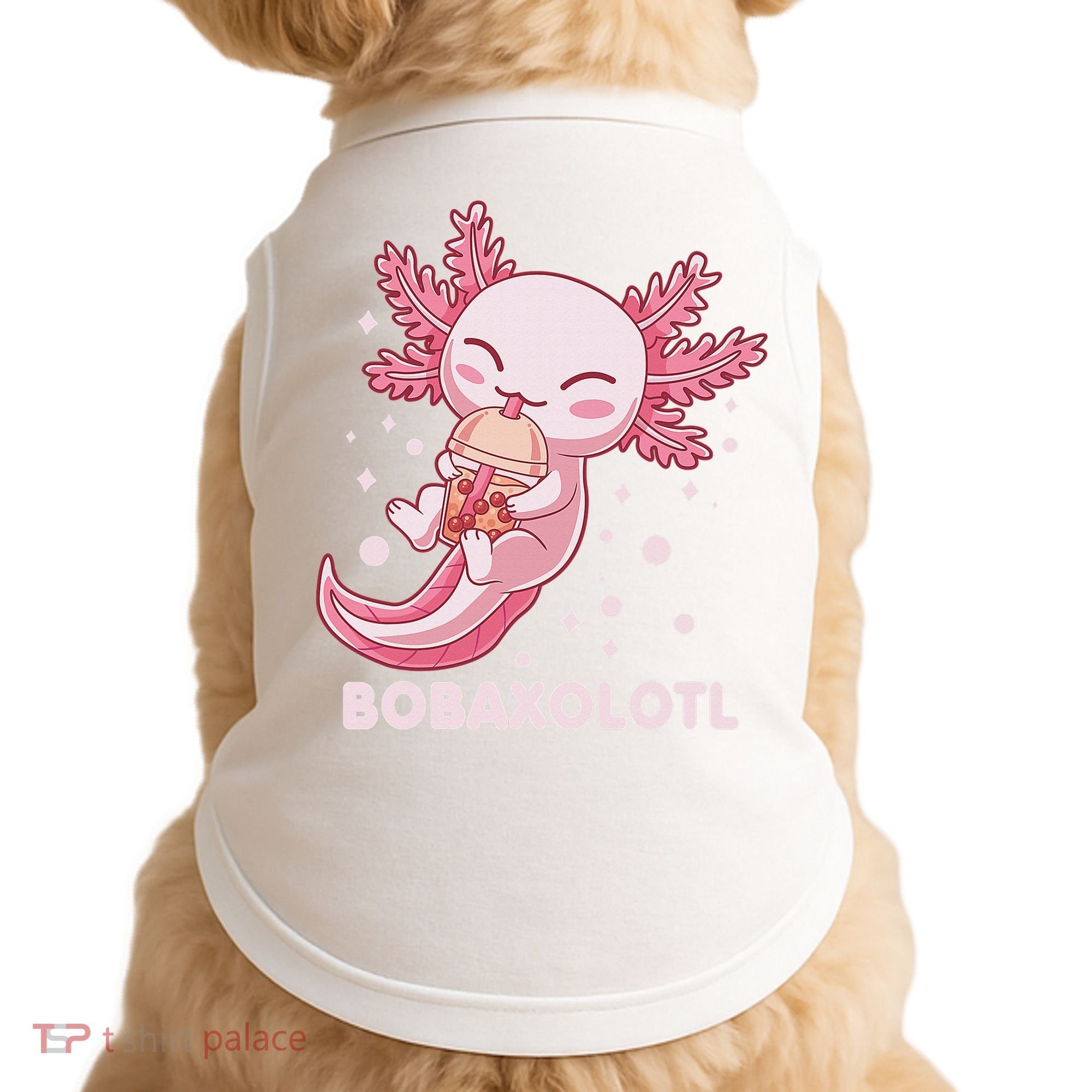 Funny Bobaxolotl Boba Tea Bubble Milk Kawaii Axolotl Anime  Doggie Tank