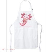 Funny Bobaxolotl Boba Tea Bubble Milk Kawaii Axolotl Anime  Apron thumb 0