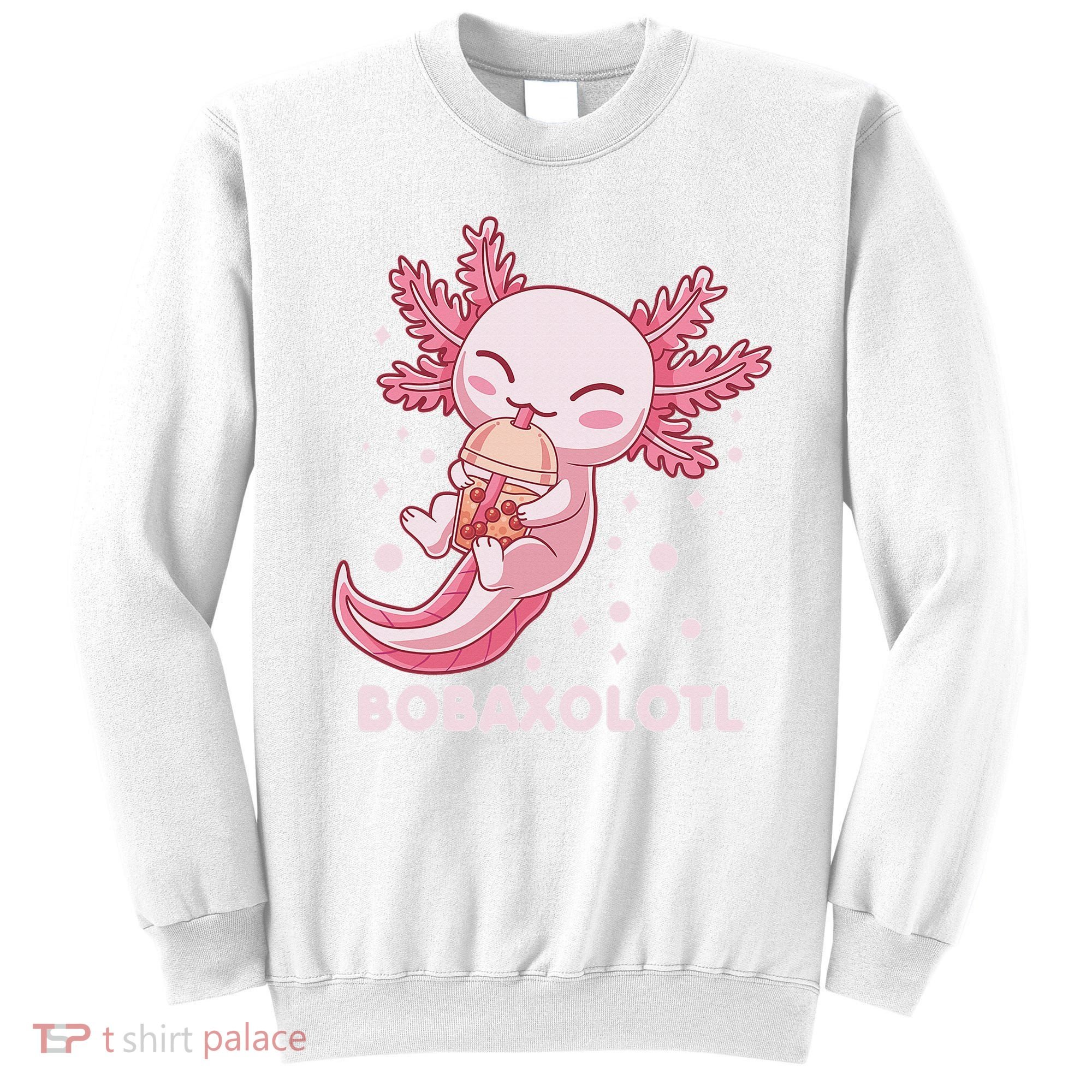 Funny Bobaxolotl Boba Tea Bubble Milk Kawaii Axolotl Anime  Sweatshirt
