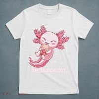 Funny Bobaxolotl Boba Tea Bubble Milk Kawaii Axolotl Anime  T-Shirt thumb 5