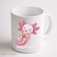 Funny Bobaxolotl Boba Tea Bubble Milk Kawaii Axolotl Anime  Coffee Mug thumb 1