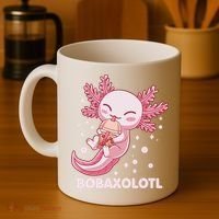 Funny Bobaxolotl Boba Tea Bubble Milk Kawaii Axolotl Anime  Coffee Mug thumb 4