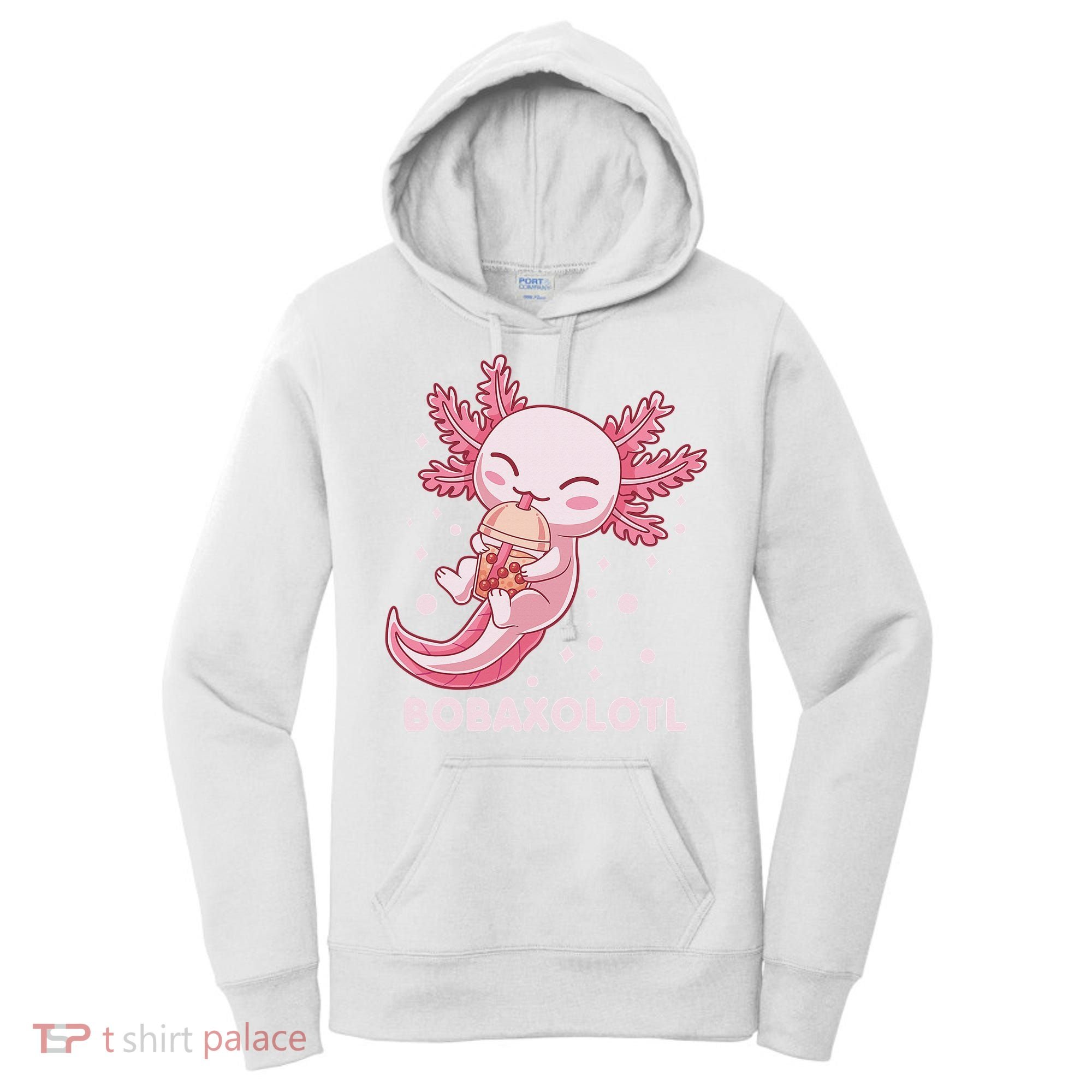 Funny Bobaxolotl Boba Tea Bubble Milk Kawaii Axolotl Anime  Women's Hoodie