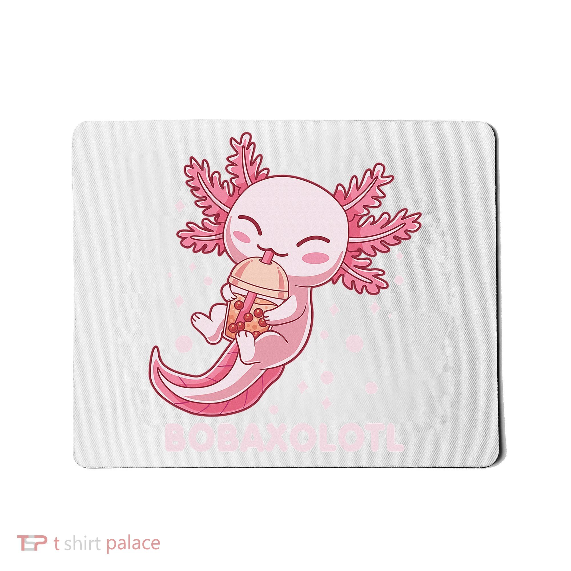Funny Bobaxolotl Boba Tea Bubble Milk Kawaii Axolotl Anime  Mousepad