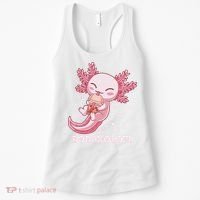 Funny Bobaxolotl Boba Tea Bubble Milk Kawaii Axolotl Anime  Women's Tank Top thumb 0