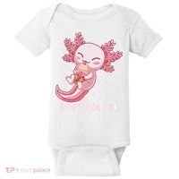 Funny Bobaxolotl Boba Tea Bubble Milk Kawaii Axolotl Anime  Baby Bodysuit thumb 0