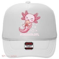 Funny Bobaxolotl Boba Tea Bubble Milk Kawaii Axolotl Anime  Hat thumb 0