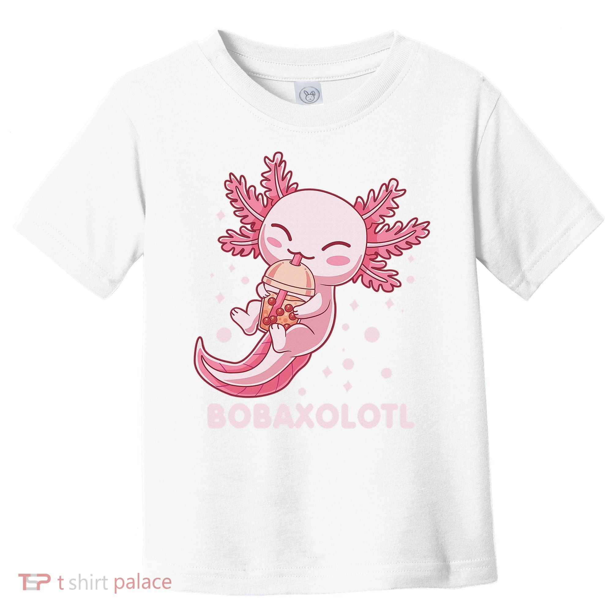 Funny Bobaxolotl Boba Tea Bubble Milk Kawaii Axolotl Anime  Toddler T-Shirt
