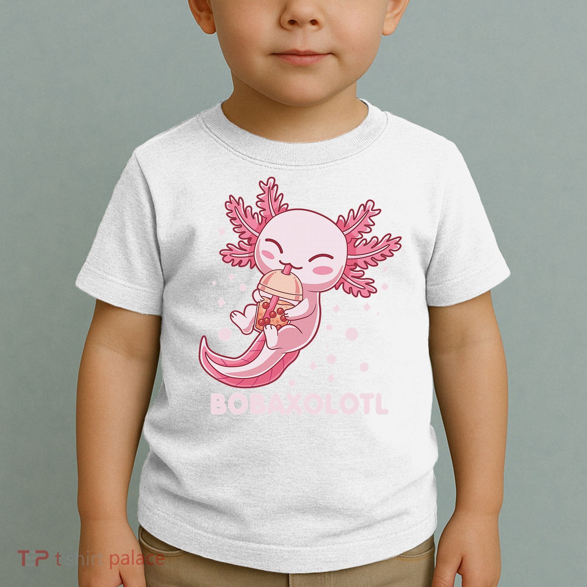 Funny Bobaxolotl Boba Tea Bubble Milk Kawaii Axolotl Anime  Toddler T-Shirt