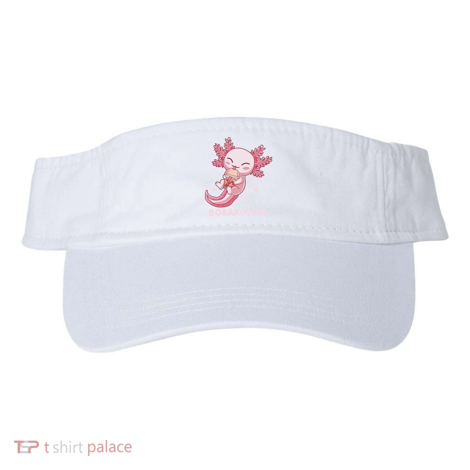 Funny Bobaxolotl Boba Tea Bubble Milk Kawaii Axolotl Anime  Visor