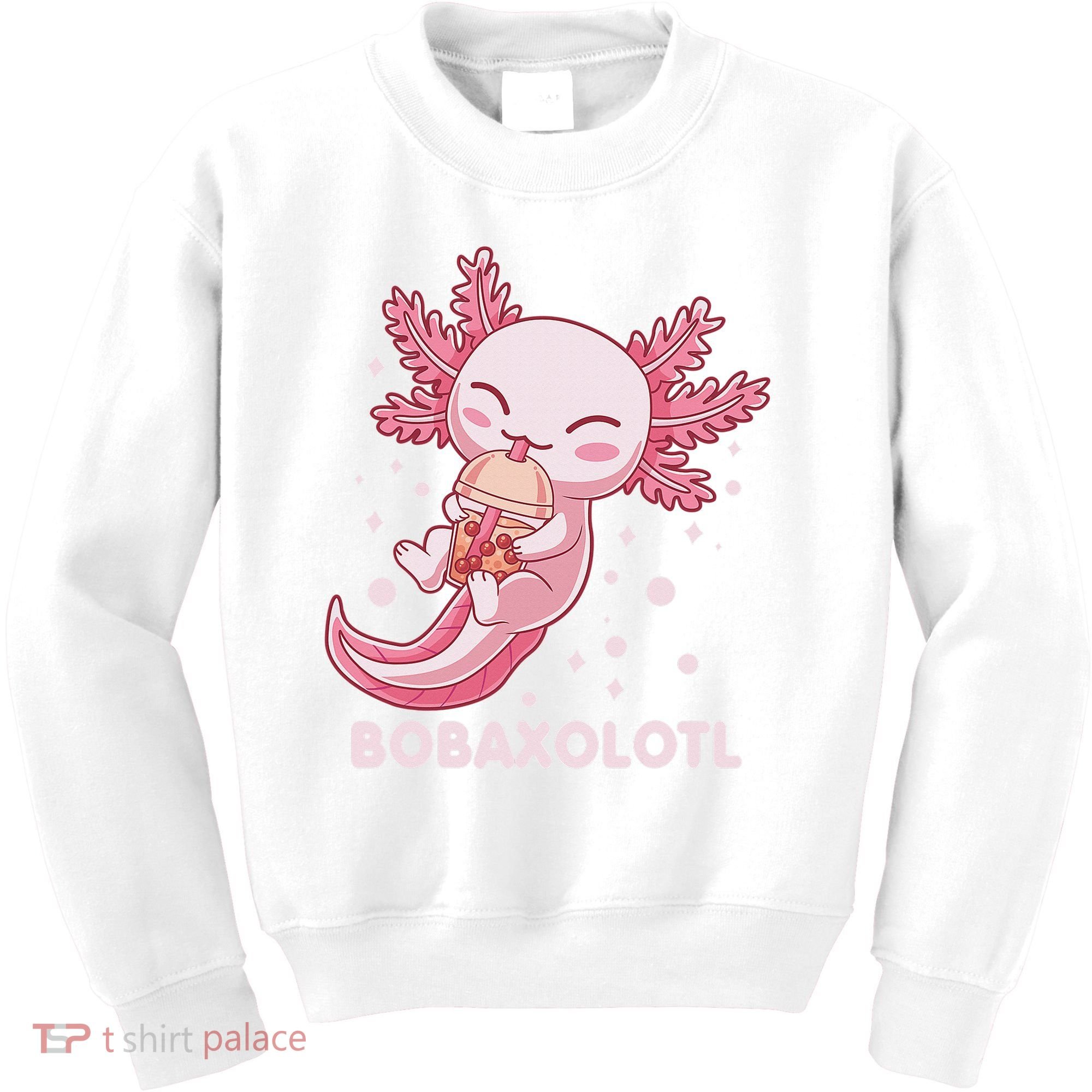 Funny Bobaxolotl Boba Tea Bubble Milk Kawaii Axolotl Anime  Kids Sweatshirt