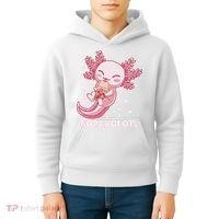 Funny Bobaxolotl Boba Tea Bubble Milk Kawaii Axolotl Anime  Kids Hoodie thumb 4