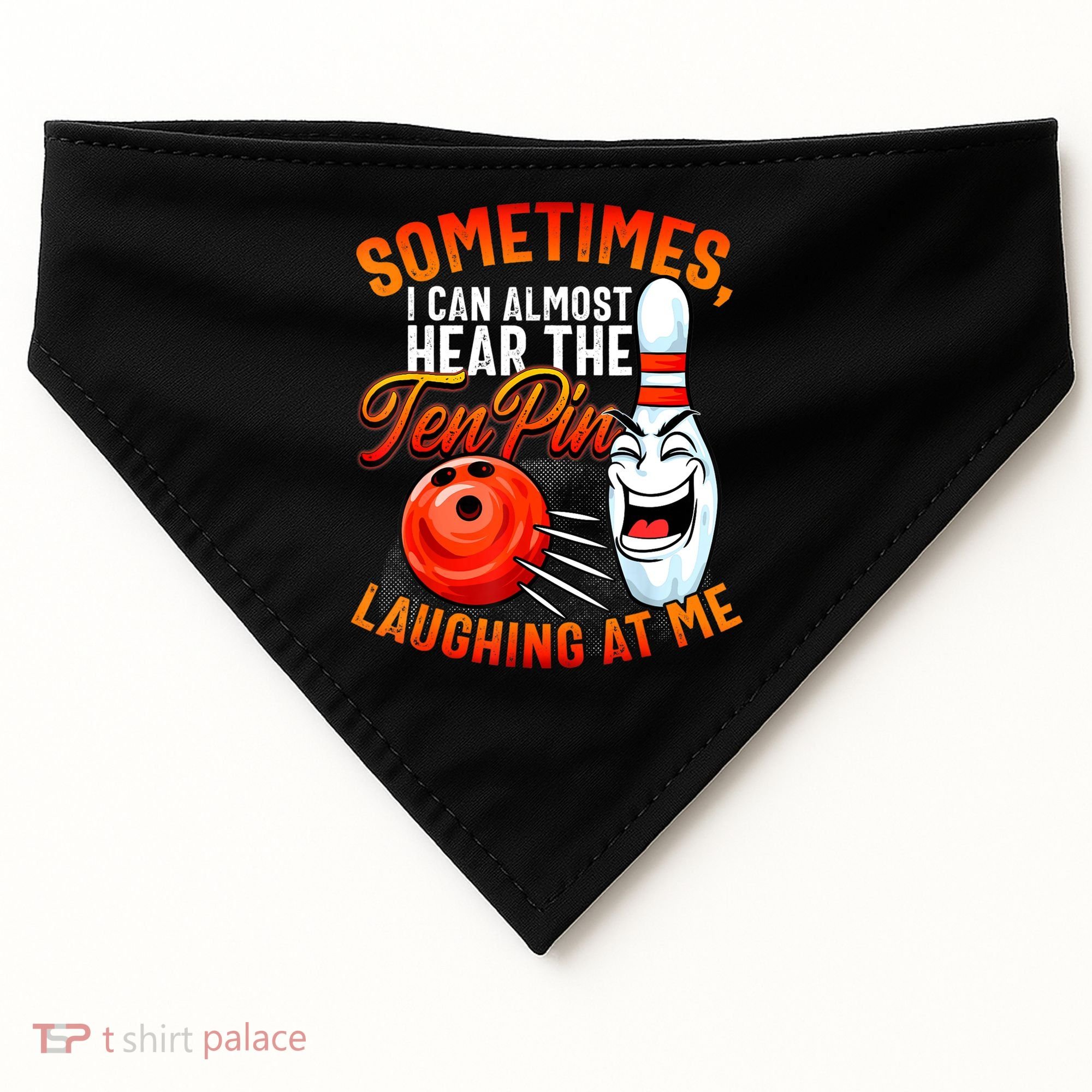 Funny Bowling , Bowler Tee, Tenpin Bowling, Ten Pin USA-Made Doggie Bandana