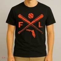 Florida Baseball Bats & Ball Classic Baseball Player Vintage T-Shirt thumb 3