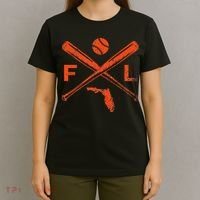 Florida Baseball Bats & Ball Classic Baseball Player Vintage T-Shirt thumb 4