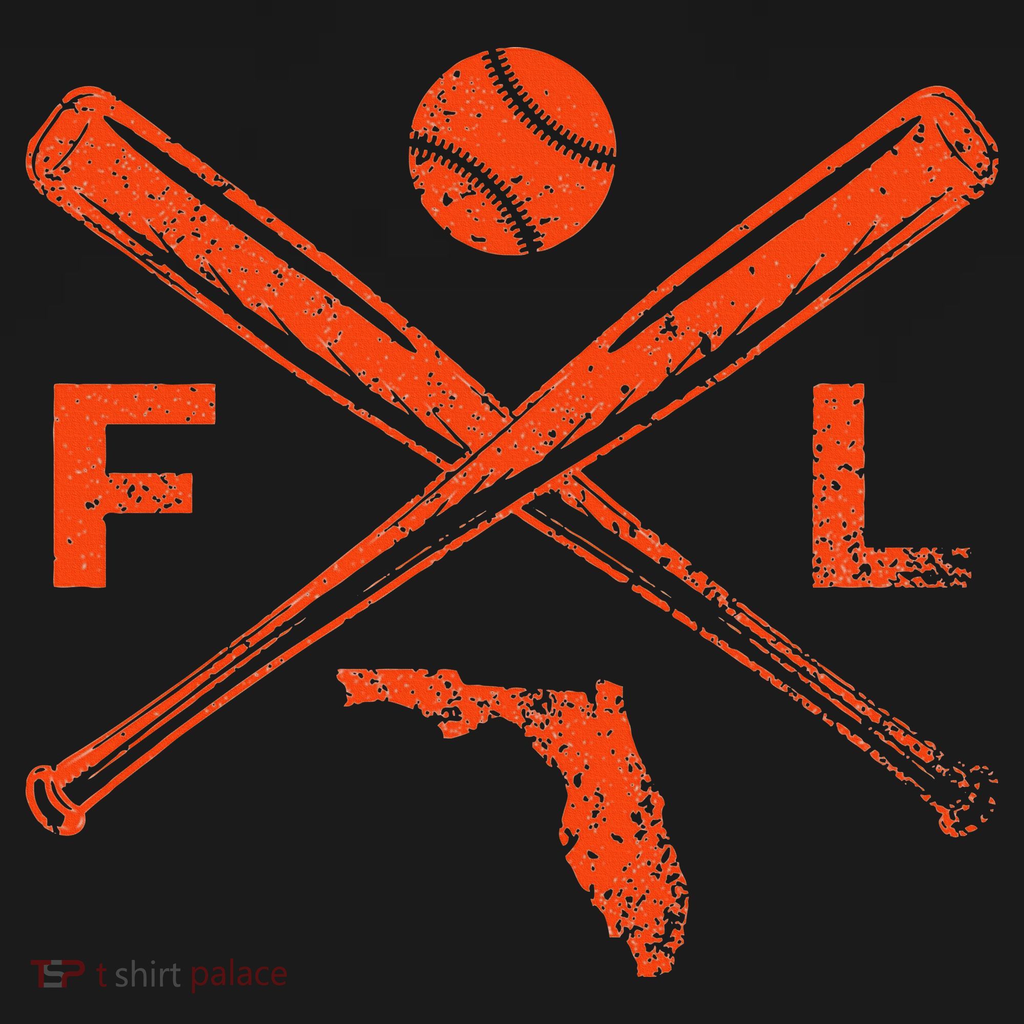 Florida Baseball Bats & Ball Classic Baseball Player Vintage T-Shirt