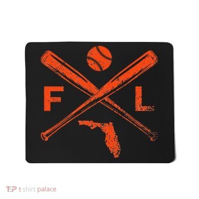 Florida Baseball Bats & Ball Classic Baseball Player Vintage Mousepad