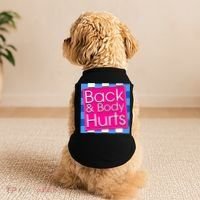Funny Back Body Hurts Quote Exercise Workout Gym Doggie Tank thumb 2