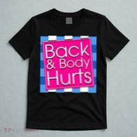 Funny Back Body Hurts Quote Exercise Workout Gym T-Shirt thumb 5