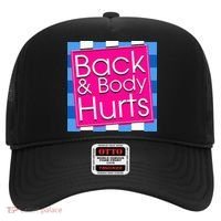 Funny Back Body Hurts Quote Exercise Workout Gym Hat thumb 0