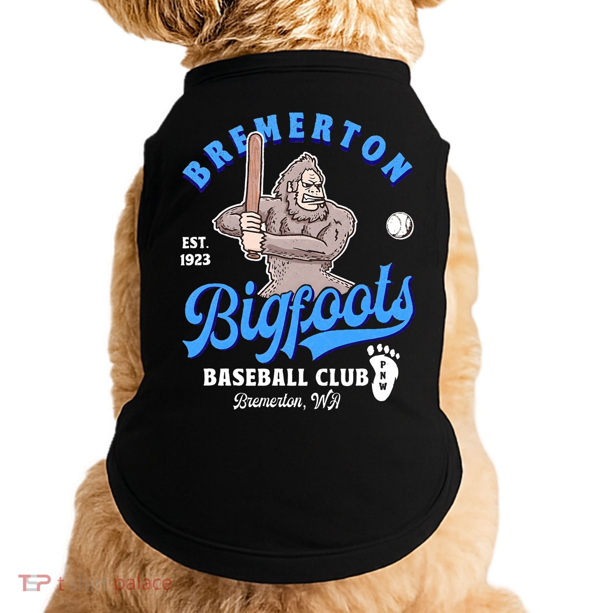 Funny Bigfoot Baseball Retro Minor League Baseball Team Doggie Tank