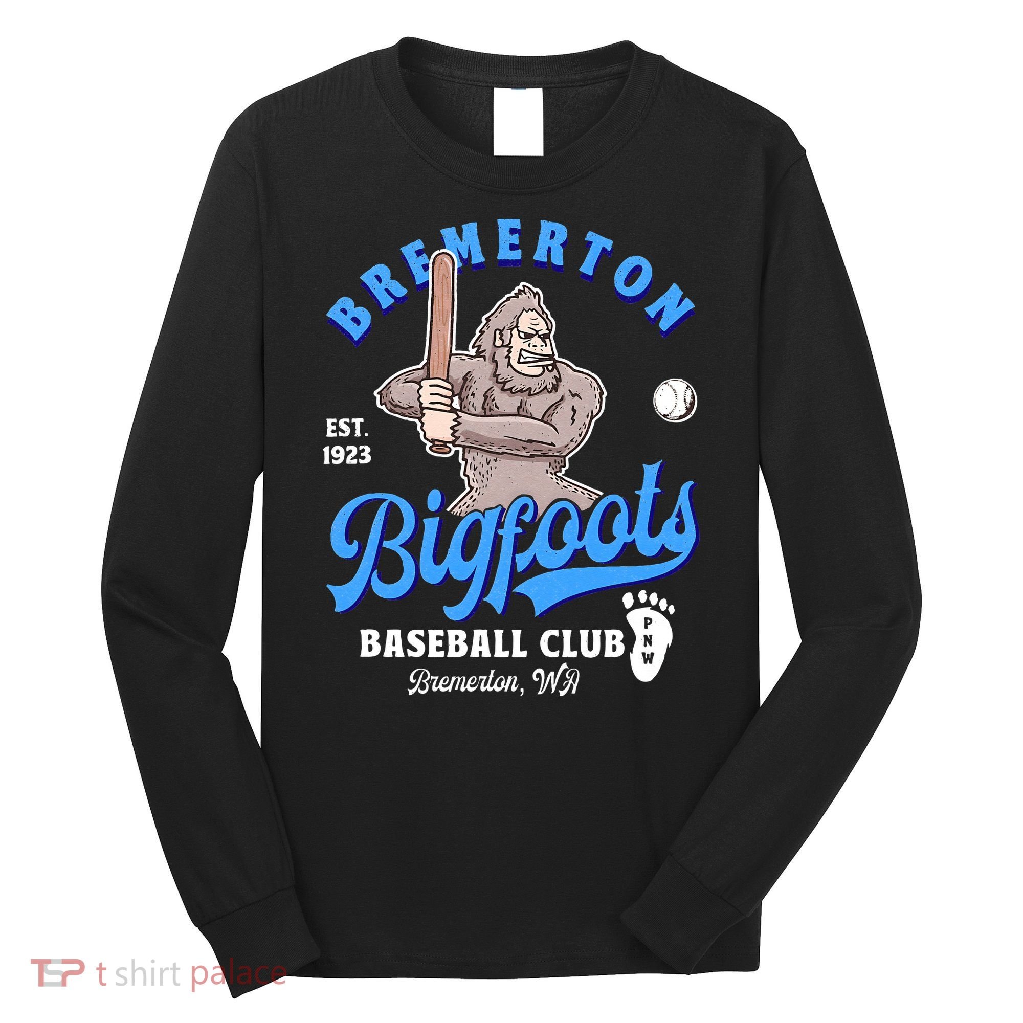 Funny Bigfoot Baseball Retro Minor League Baseball Team Long Sleeve Shirt