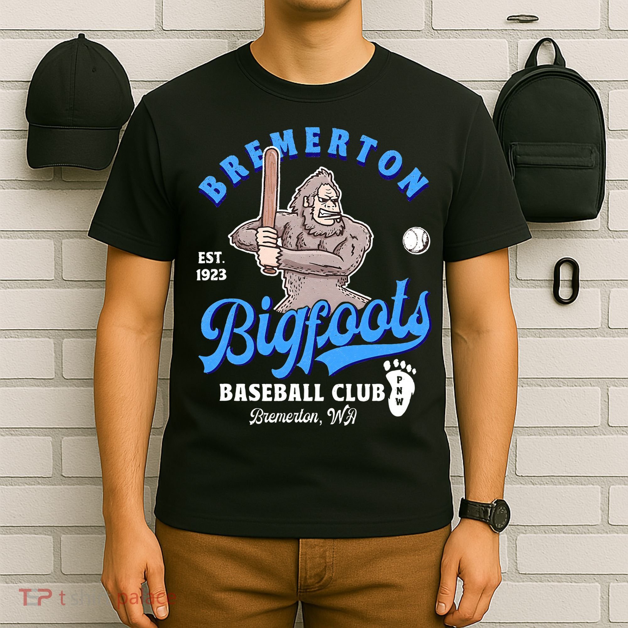 Funny Bigfoot Baseball Retro Minor League Baseball Team T-Shirt