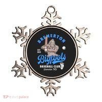 Funny Bigfoot Baseball Retro Minor League Baseball Team Ornament thumb 0