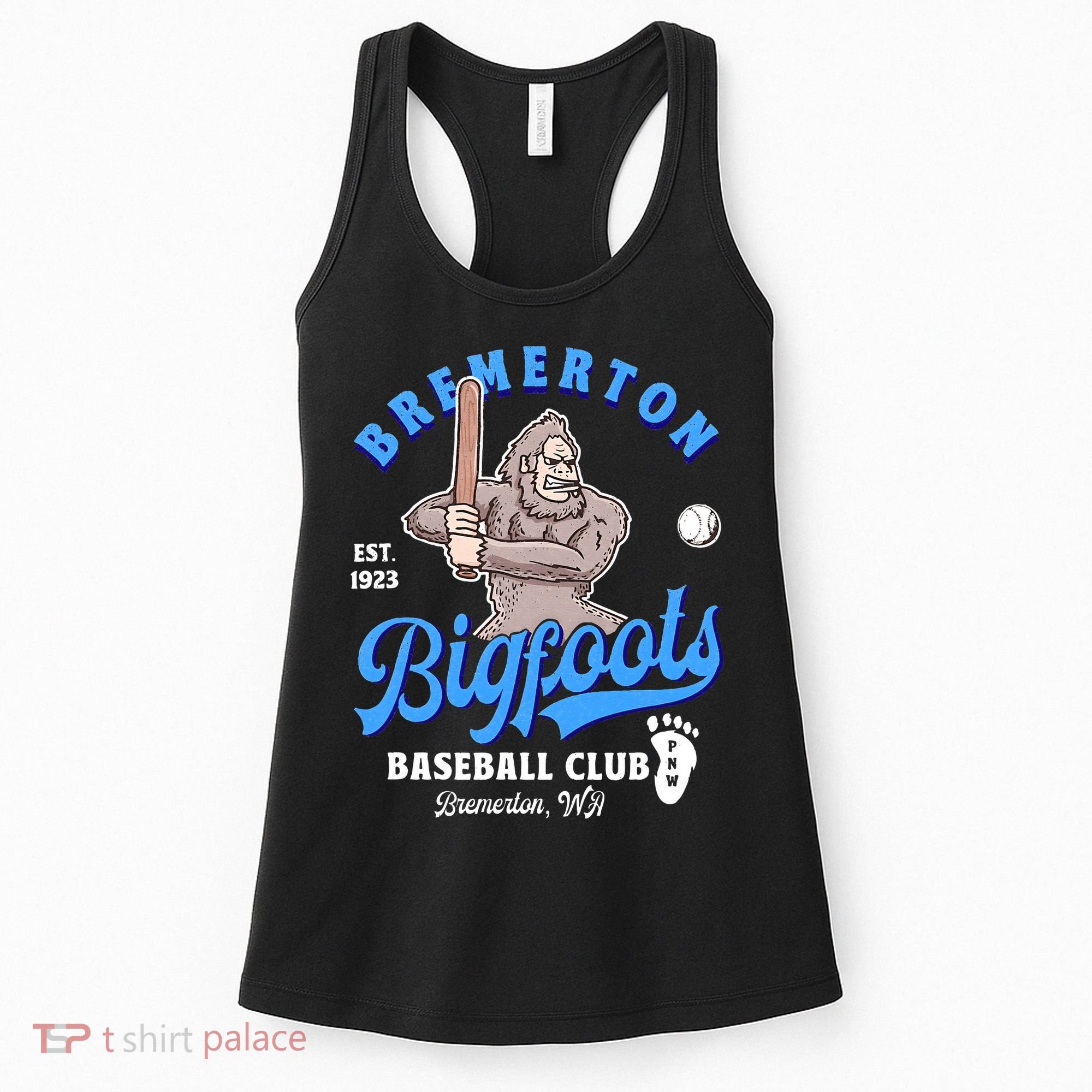Funny Bigfoot Baseball Retro Minor League Baseball Team Women's Tank Top