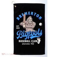 Funny Bigfoot Baseball Retro Minor League Baseball Team Golf Towel thumb 0