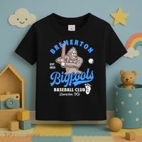 Funny Bigfoot Baseball Retro Minor League Baseball Team Toddler T-Shirt thumb 3