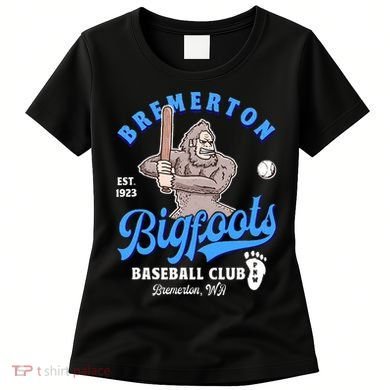 Funny Bigfoot Baseball Retro Minor League Baseball Team Women's T-Shirt