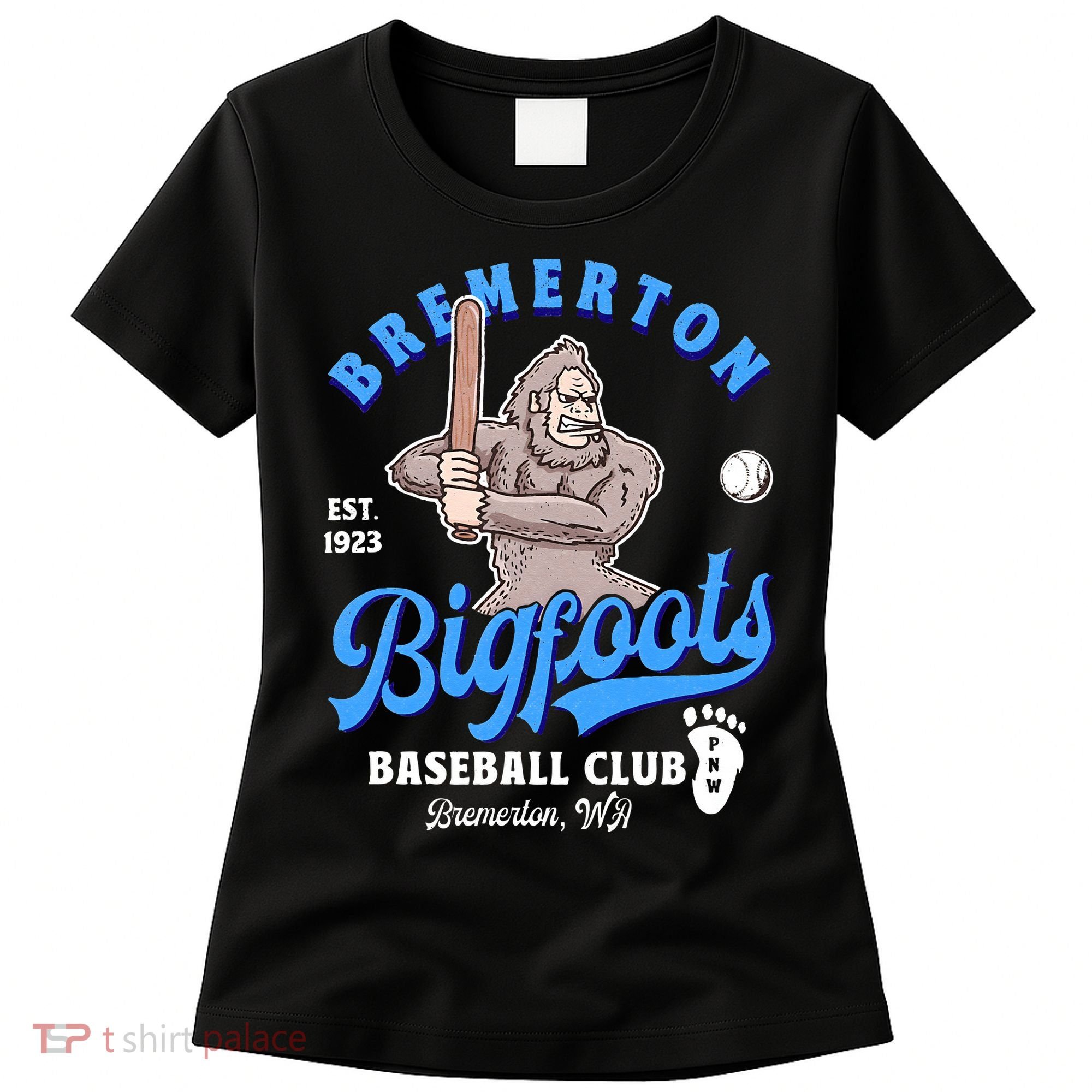 Funny Bigfoot Baseball Retro Minor League Baseball Team Women's T-Shirt