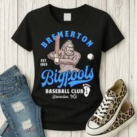 Funny Bigfoot Baseball Retro Minor League Baseball Team Women's T-Shirt thumb 3