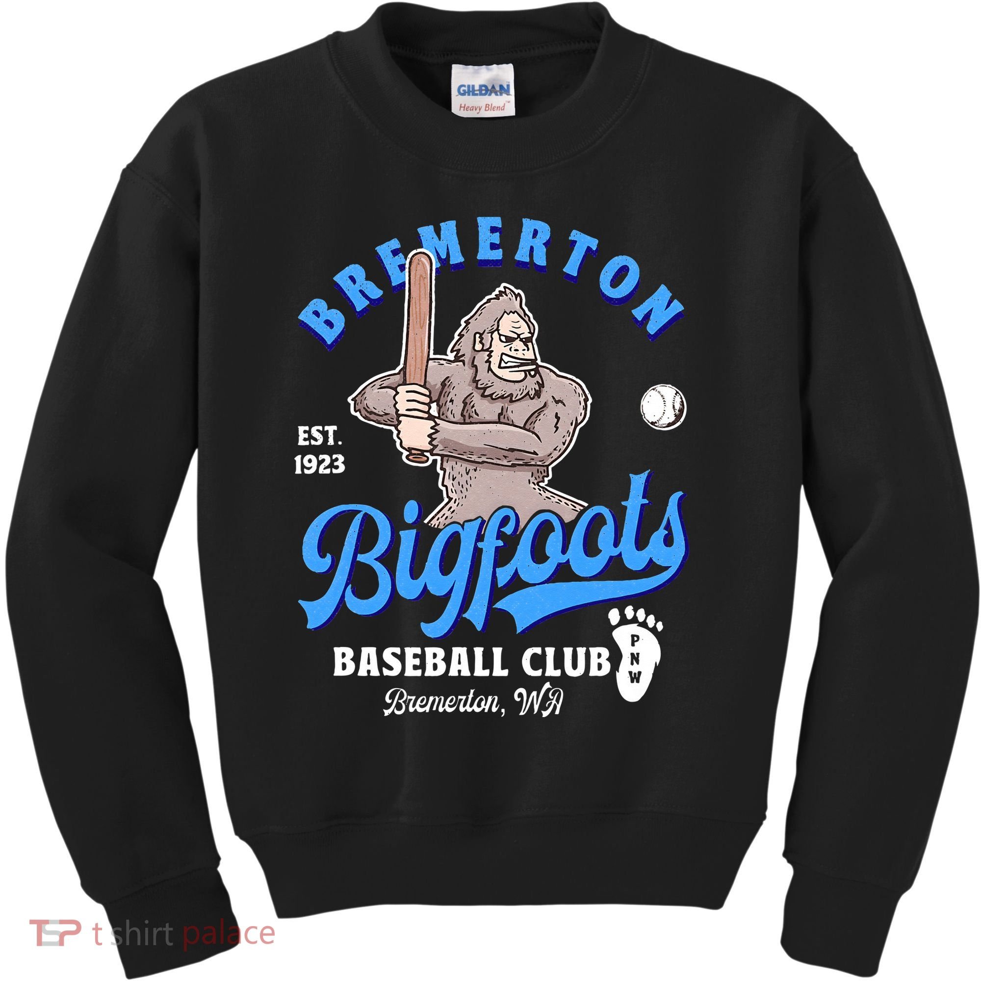 Funny Bigfoot Baseball Retro Minor League Baseball Team Kids Sweatshirt