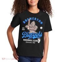 Funny Bigfoot Baseball Retro Minor League Baseball Team Kids T-Shirt thumb 2