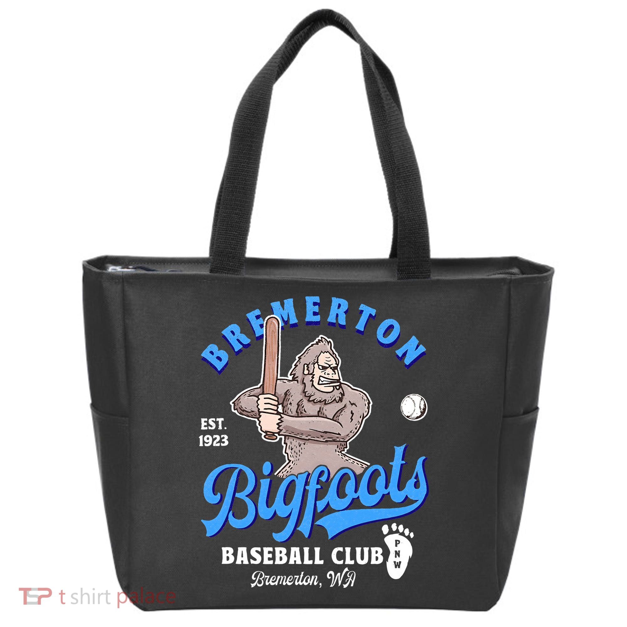 Funny Bigfoot Baseball Retro Minor League Baseball Team Tote Bag