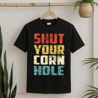 Funny Bean Bag Toss Cookout Retro Shut Your Cornhole T-Shirt thumb 2