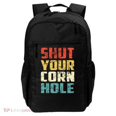 Funny Bean Bag Toss Cookout Retro Shut Your Cornhole Backpack