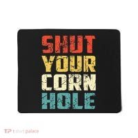 Funny Bean Bag Toss Cookout Retro Shut Your Cornhole Mousepad thumb 0