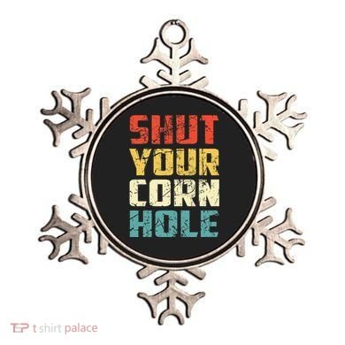 Funny Bean Bag Toss Cookout Retro Shut Your Cornhole Ornament