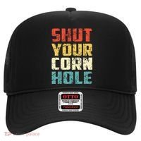 Funny Bean Bag Toss Cookout Retro Shut Your Cornhole Hat thumb 0