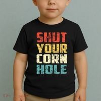 Funny Bean Bag Toss Cookout Retro Shut Your Cornhole Toddler T-Shirt thumb 2
